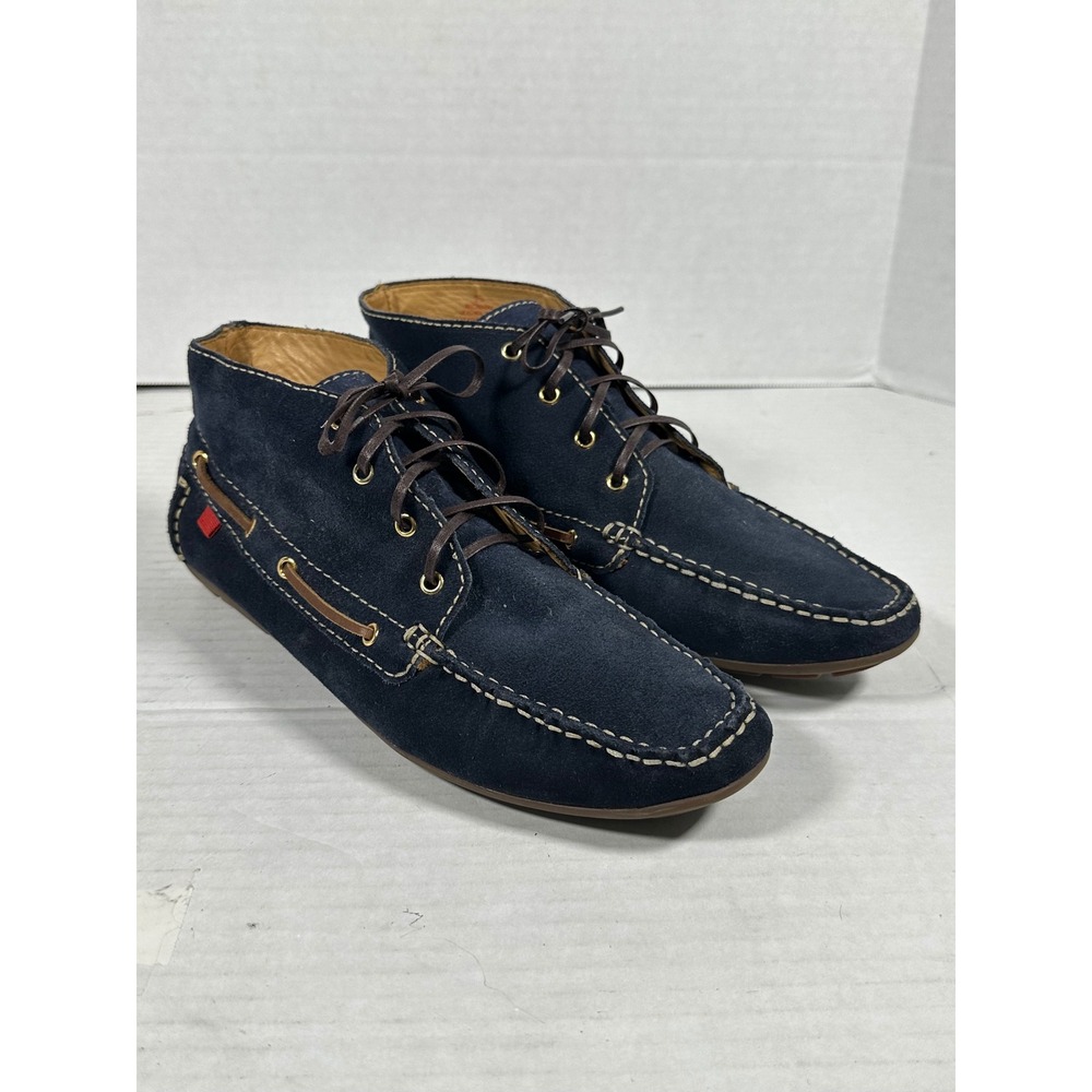 Marc Joseph New York Broadway W: 9.5 Navy Blue Suede Chukka Driving Boots Brazil